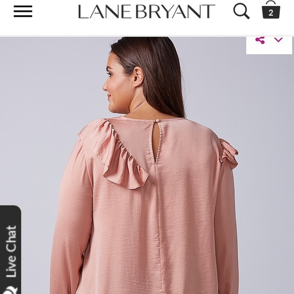 NWT blush satin blouse. Size 18 - Picture 2 of 3